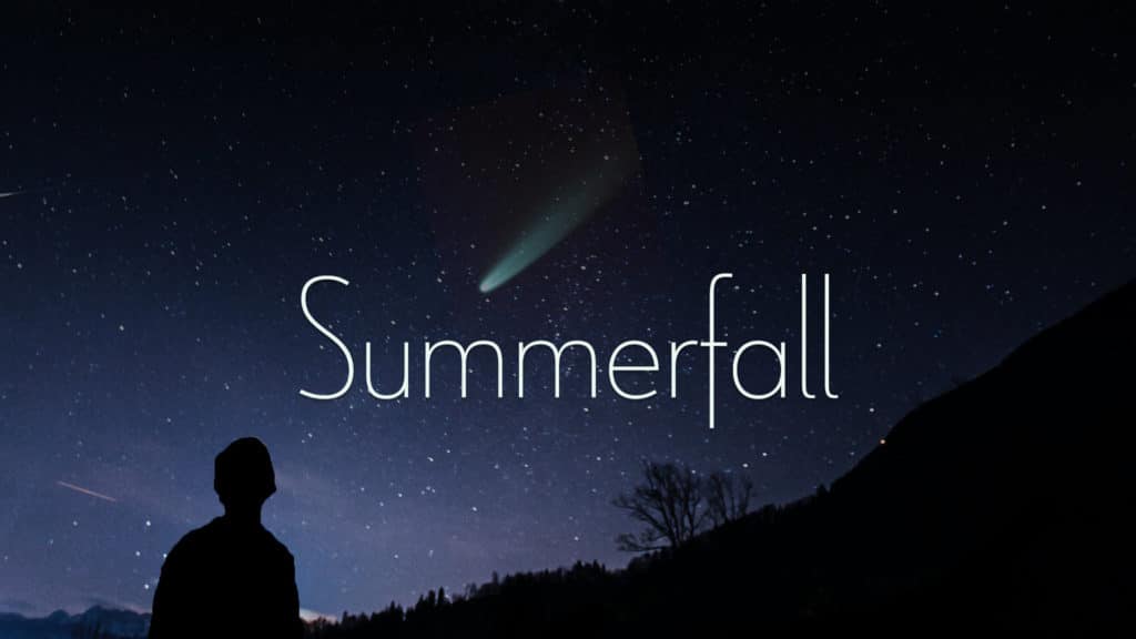 Summerfall, last light of the comet Neowise